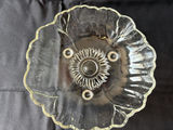 Rectangular ribbed glass dish and round scalloped glass dish - thumbnail 6 of 7