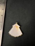 Assorted pendants: flower, shell, and cabochon disk - thumbnail 4 of 10