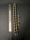 Gold-tone floral pendant necklace, two multicolor beaded necklaces, and matching bead earrings - thumbnail 9 of 13