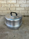 Coffee maker, Vintage fondue set, and vintage metal cake and pie carrier - thumbnail 12 of 14
