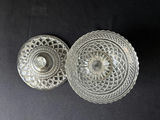 Vintage Crystal cut-glass lidded candy dish and decorative plate - thumbnail 5 of 9