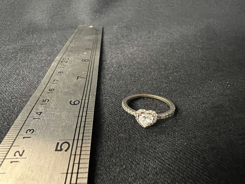 Heart-shaped cz engagement ring - image 1 of 6