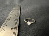 Heart-shaped cz engagement ring - thumbnail 1 of 6