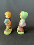 Vintage Hummel-Style hand-painted figurines and ceramic angel figurines - thumbnail 10 of 12