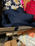 Assorted vintage fabrics and textiles: floral, plaid, satin, lycra, suede, lace - thumbnail 13 of 14