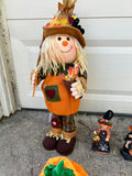 Halloween decorations: scarecrow figure with pumpkins, witches, ghosts, and placemats - thumbnail 2 of 6