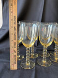 Vintage Amber-tinted stemmed wine and coupe glasses - thumbnail 8 of 10