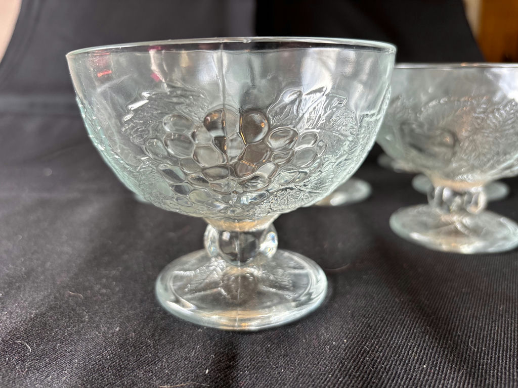 Eight grape-embossed coupe glasses - image 2 of 4