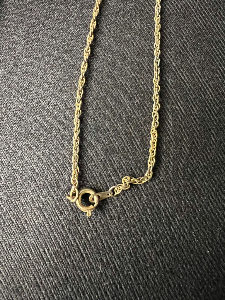 Three Gold-tone necklaces one with heart pendant with Yellow Rose - image 12 of 13