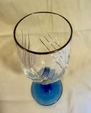 Set of 6 Vintage Lennox Swag Drape Cobalt Blue Stemmed Crystal Wine Glasses - thumbnail 2 of 5