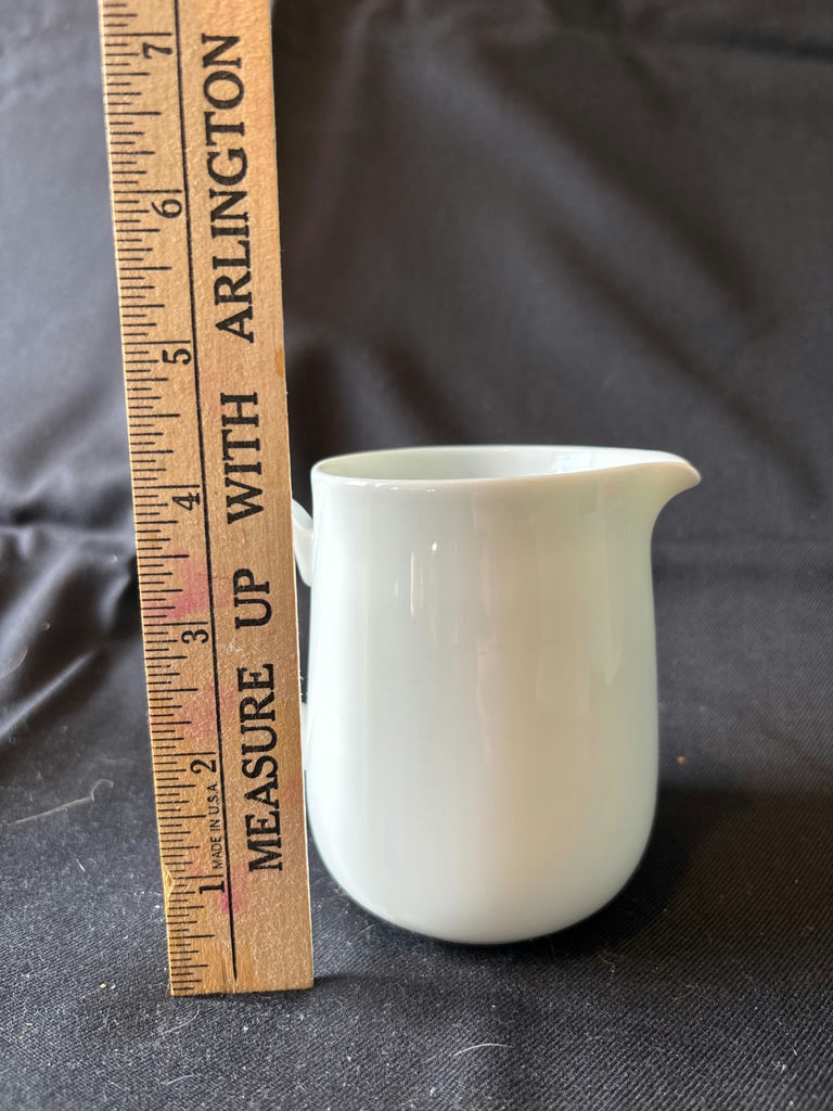 Vintage Ceramic Creamer Pitcher, Glass Goblets, and a Port Glass - image 3 of 7