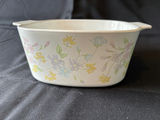 Vintage CorningWare casserole dishes: Pastel Bouquet & Wildflower - thumbnail 2 of 11