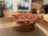 Vintage Woven wicker utensil/napkin holder and vintage wicker basket - thumbnail 7 of 13
