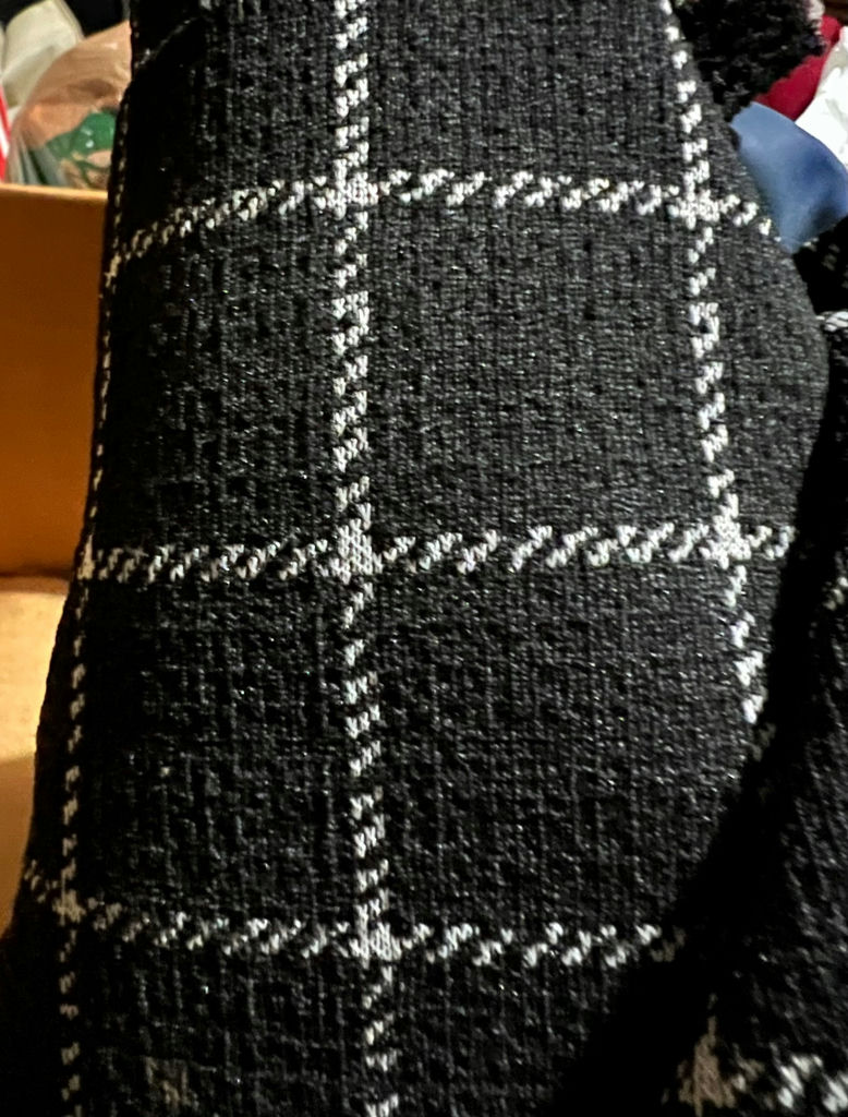 Vintage double knit fabrics: geometric, polka dots, stripes, plaid jacquard - image 10 of 11