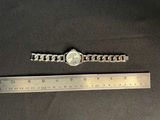 Silver wristwatch with chain-link bracelet and gold-tone adjustable necklace - thumbnail 3 of 9