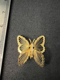 Vintage Gold butterfly brooch, gold leaf pendant, and seed-bead necklaces - thumbnail 4 of 9