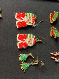 Christmas-themed beaded earrings and pins collection - thumbnail 6 of 9