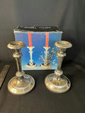 Vintage Candle Garden centerpiece with glitter evergreen trees and silver-plated candlesticks - thumbnail 9 of 11