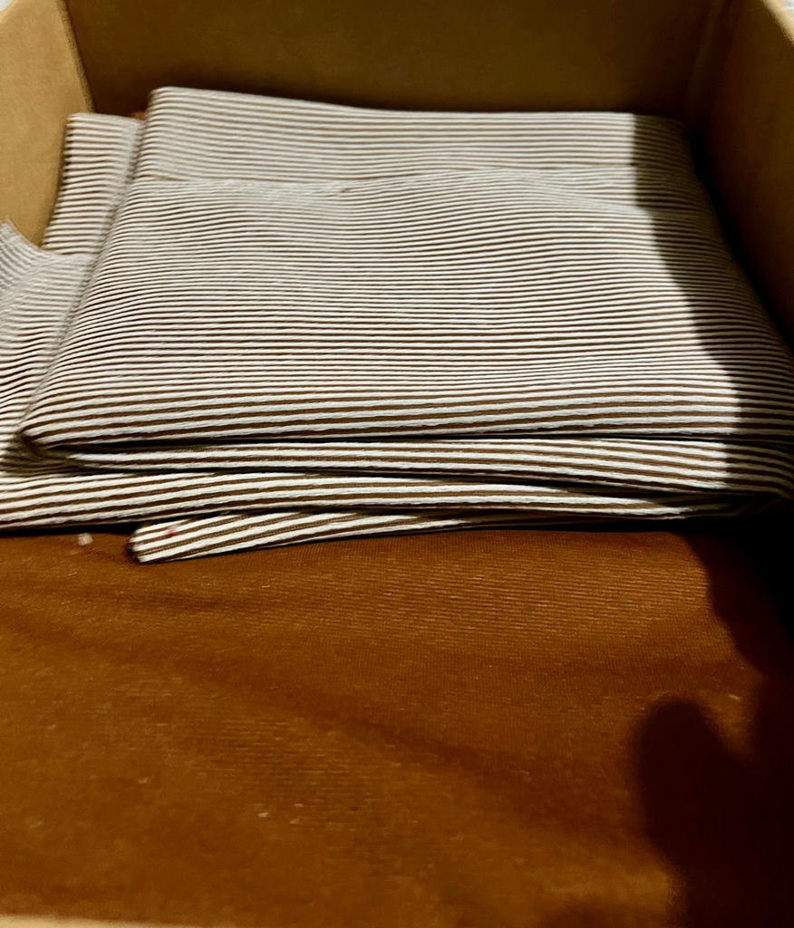 Vintage double knit fabrics: geometric, polka dots, stripes, plaid jacquard - image 4 of 11