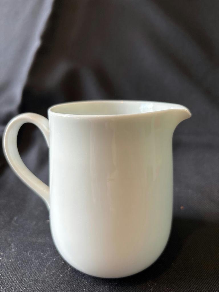 Vintage Ceramic Creamer Pitcher, Glass Goblets, and a Port Glass - image 1 of 7