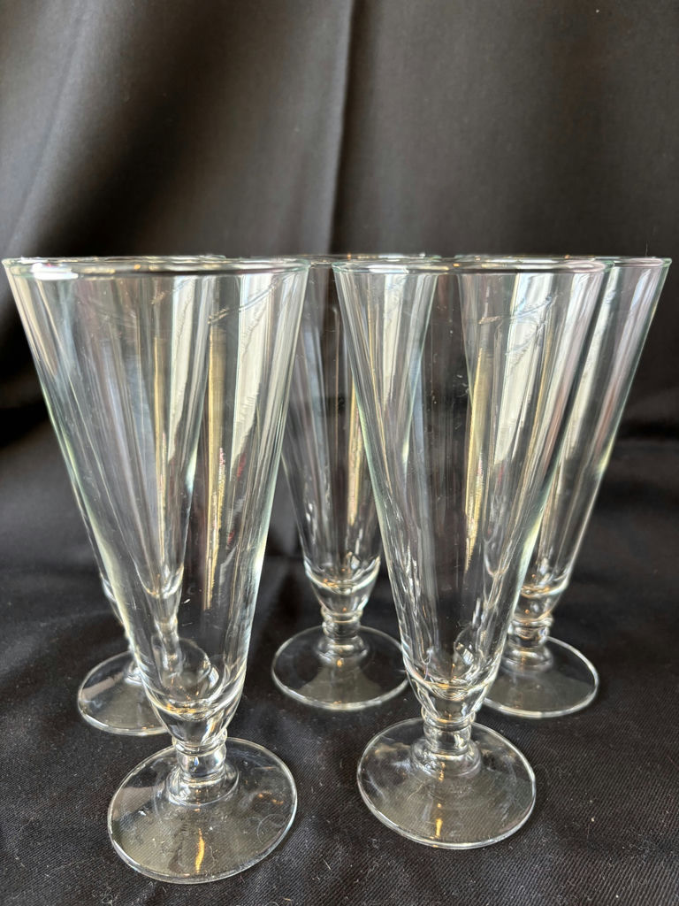 Assorted stemmed glasses and vintage floral porcelain cup with saucer - image 4 of 12