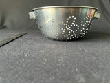 Vintage metal colander and Antique pewter mug - thumbnail 1 of 9