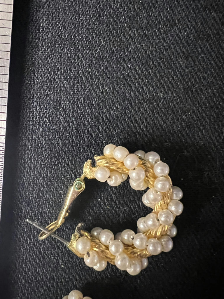Pearl and Crystal Jewelry Set with Studs, Hoops, and Bracelet - image 7 of 12