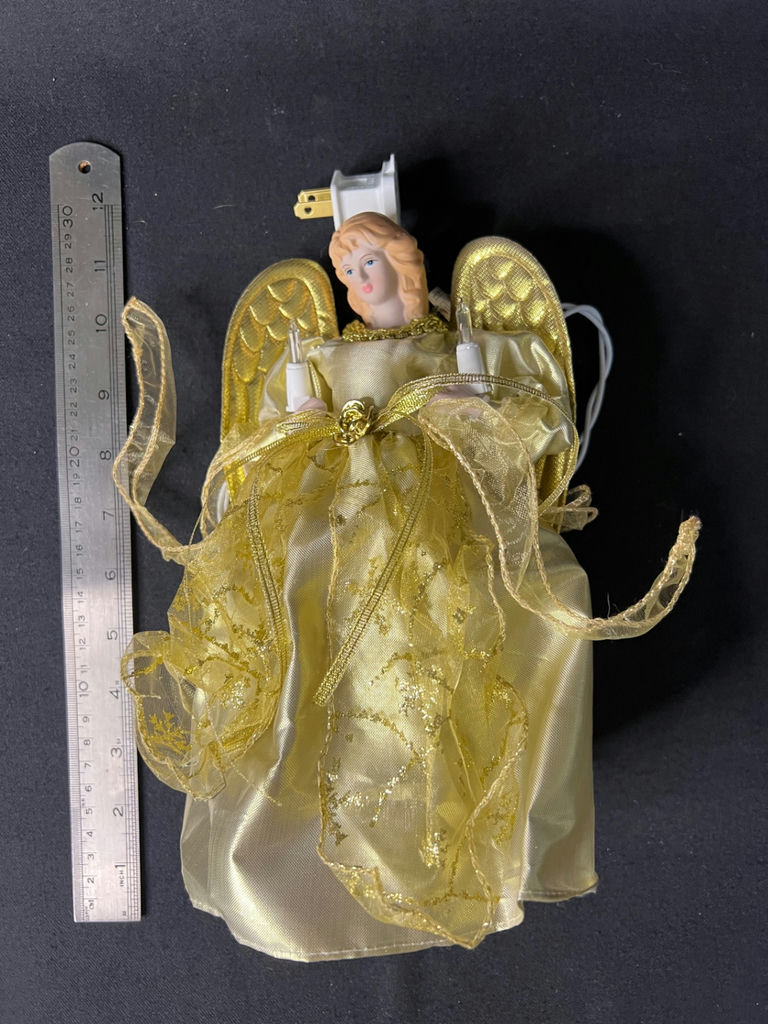 Vintage angel figurines and a boxed fiber-optic angel ornament - image 13 of 20