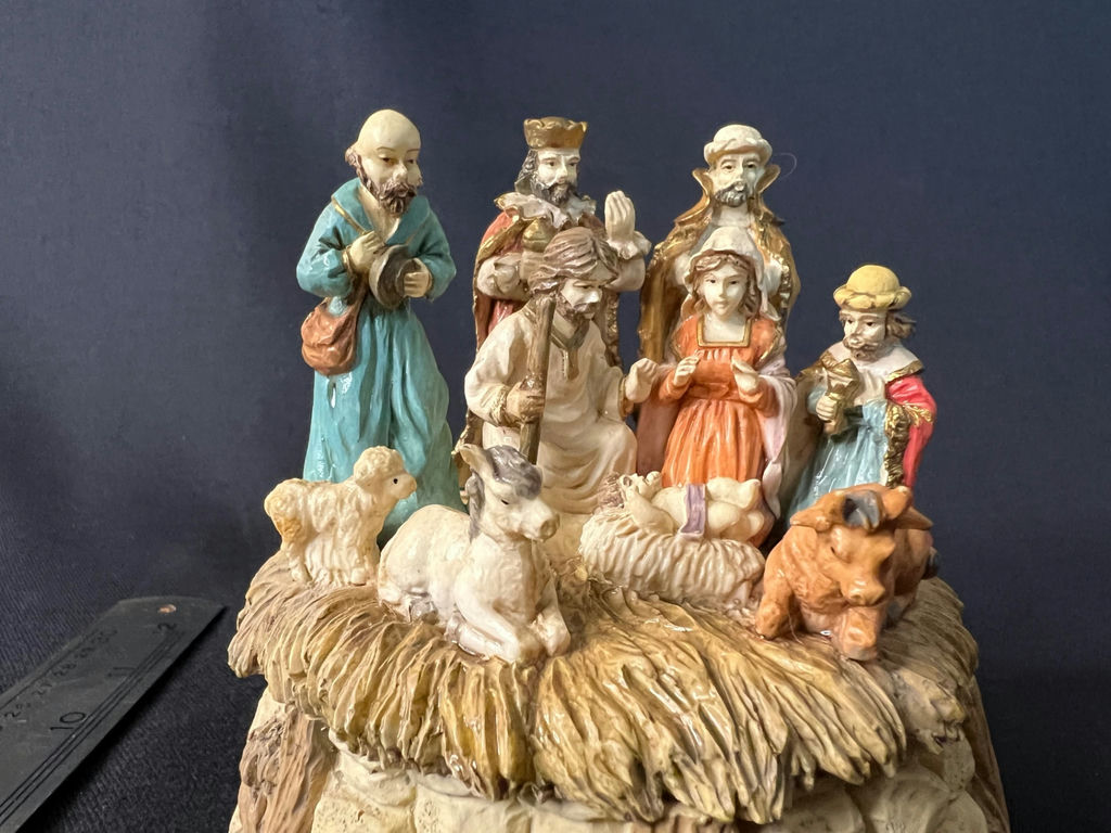 Clay Nativity Scene Figurine Set and Nativity Music Box - image 8 of 14