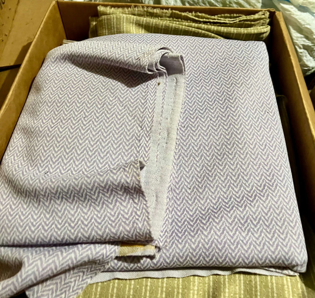 Vintage double knit fabrics: geometric, polka dots, stripes, plaid jacquard - image 1 of 11
