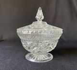Vintage Crystal cut-glass lidded candy dish and decorative plate - thumbnail 1 of 9