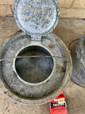 Antique metal bait buckets and enameled pot - thumbnail 8 of 19
