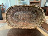 Oval handwoven wicker basket with handle and small wicker basket - thumbnail 12 of 14