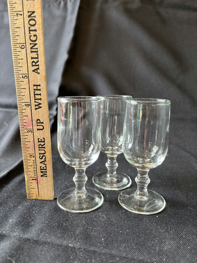 Vintage Ceramic Creamer Pitcher, Glass Goblets, and a Port Glass - image 5 of 7
