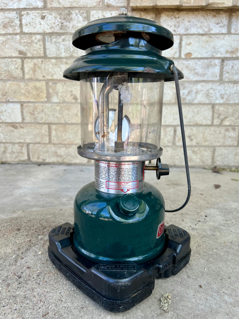 Coleman camping lantern and matching green fuel container - image 4 of 6