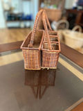 Vintage Woven wicker utensil/napkin holder and vintage wicker basket - thumbnail 13 of 13