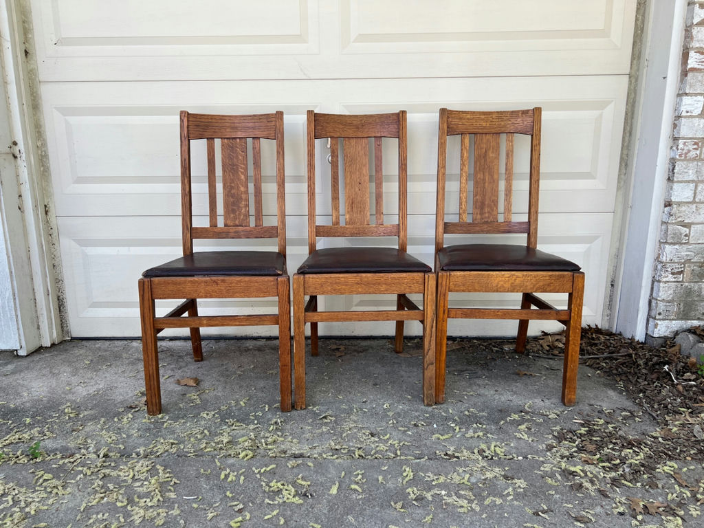 Antique Victorian Round Oak Pedestal Claw Foot Dining Set - image 5 of 10