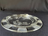 Vintage Crystal cut-glass lidded candy dish and decorative plate - thumbnail 8 of 9