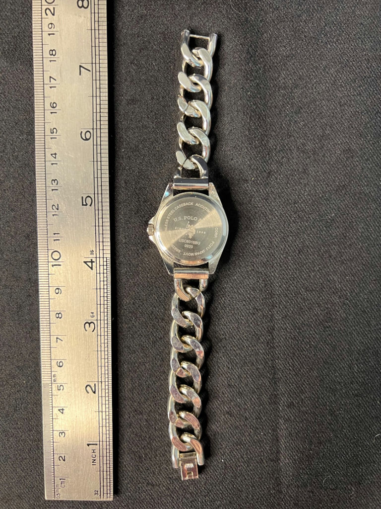 Silver wristwatch with chain-link bracelet and gold-tone adjustable necklace - image 2 of 9