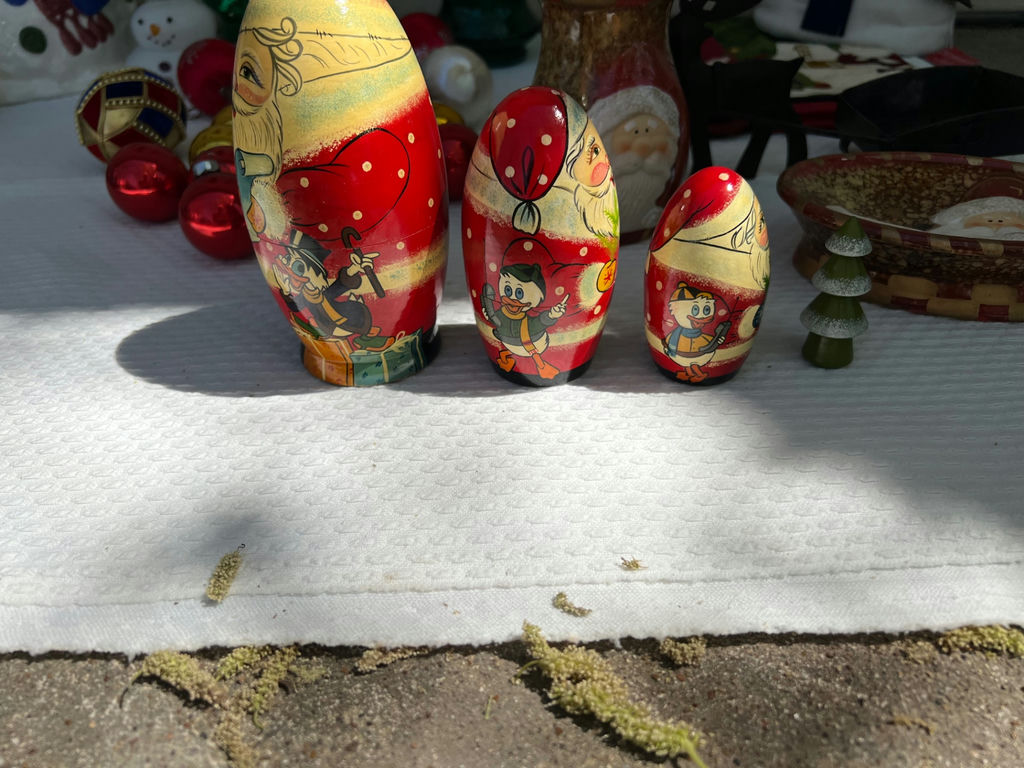 Vintage Christmas Decor Collection: stockings, ornaments, figurines, towels and tree - image 3 of 20