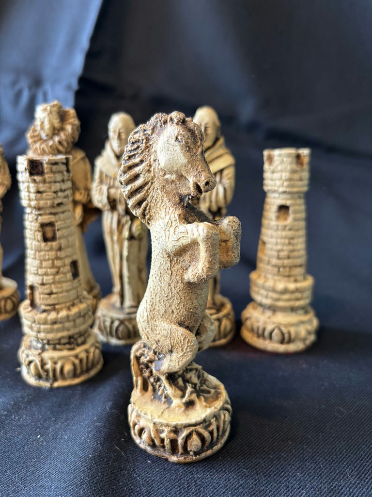 Vintage Aztec vs Conquistador chess pieces set - image 10 of 16