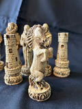 Vintage Aztec vs Conquistador chess pieces set - thumbnail 10 of 16