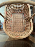 Oval handwoven wicker basket with handle and small wicker basket - thumbnail 3 of 14
