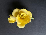 Floral embossed ceramic tiles on metal display stands, sculpted ceramic yellow rose - thumbnail 9 of 13