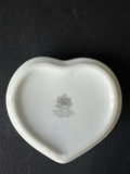 Vintage Precious Moments lidded keepsake dish, Milk Glass divided plate with gold rim, and ceramic ashtray - thumbnail 6 of 9