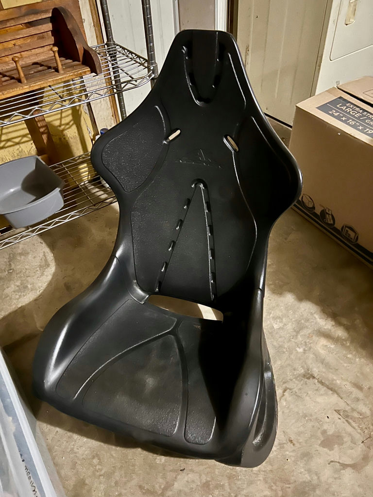 Black plastic racing bucket seat - image 1 of 3