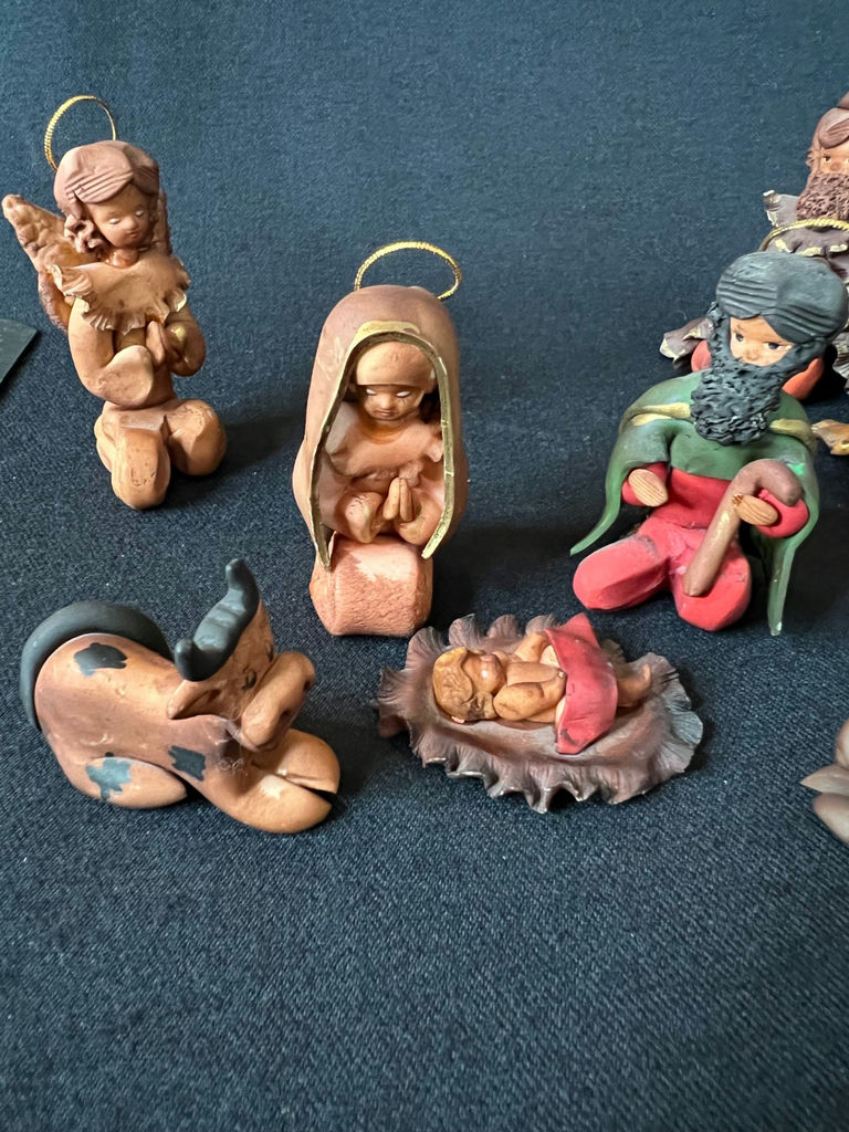 Clay Nativity Scene Figurine Set and Nativity Music Box - image 4 of 14