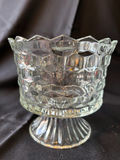 Etched Crystal Glassware: Vase and Pedestal Bowl - thumbnail 4 of 6