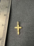 Vintage gold-tone cross pendant, filigree flower brooch, and rosebud pin - thumbnail 4 of 12