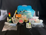 Assorted vintage embroidery kits, floss, beads, and craft supplies - thumbnail 7 of 11